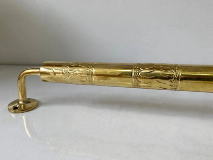 Engraved Solid Brass Towel Bar For Bathroom - Brasska