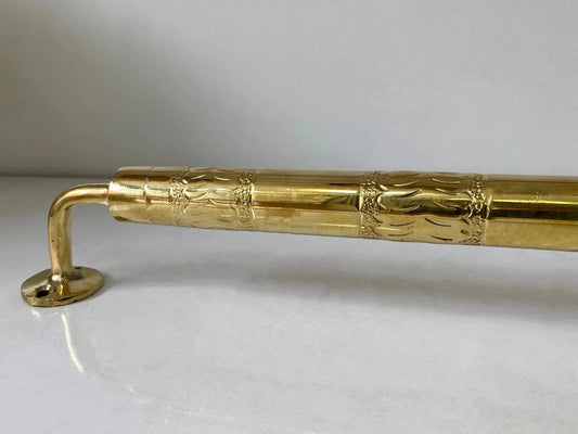 Engraved Solid Brass Towel Bar For Bathroom - Brasska