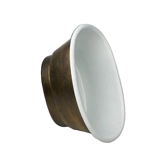 Freestanding Brass Vessel Sink – Hammered Tub Style Bathroom Basin - Brasska