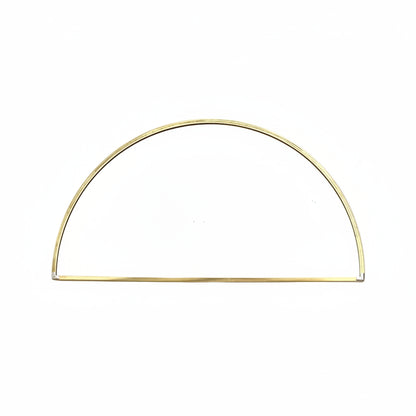 Half Circle Mirror Solid Brass Border Handmade Wall Mirror. - Brasska