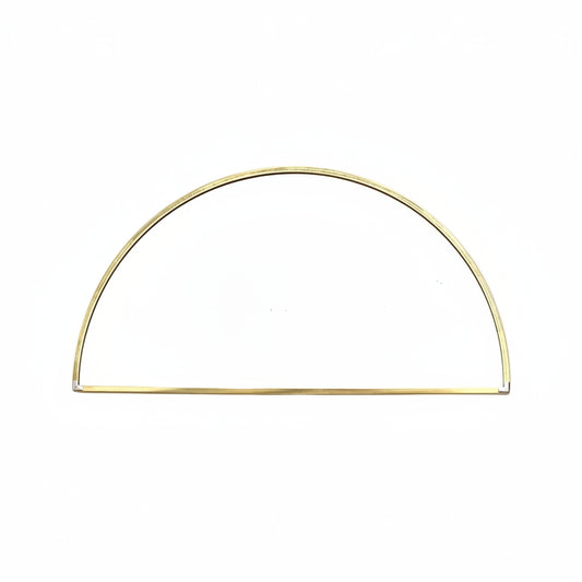 Half Circle Mirror Solid Brass Border Handmade Wall Mirror. - Brasska