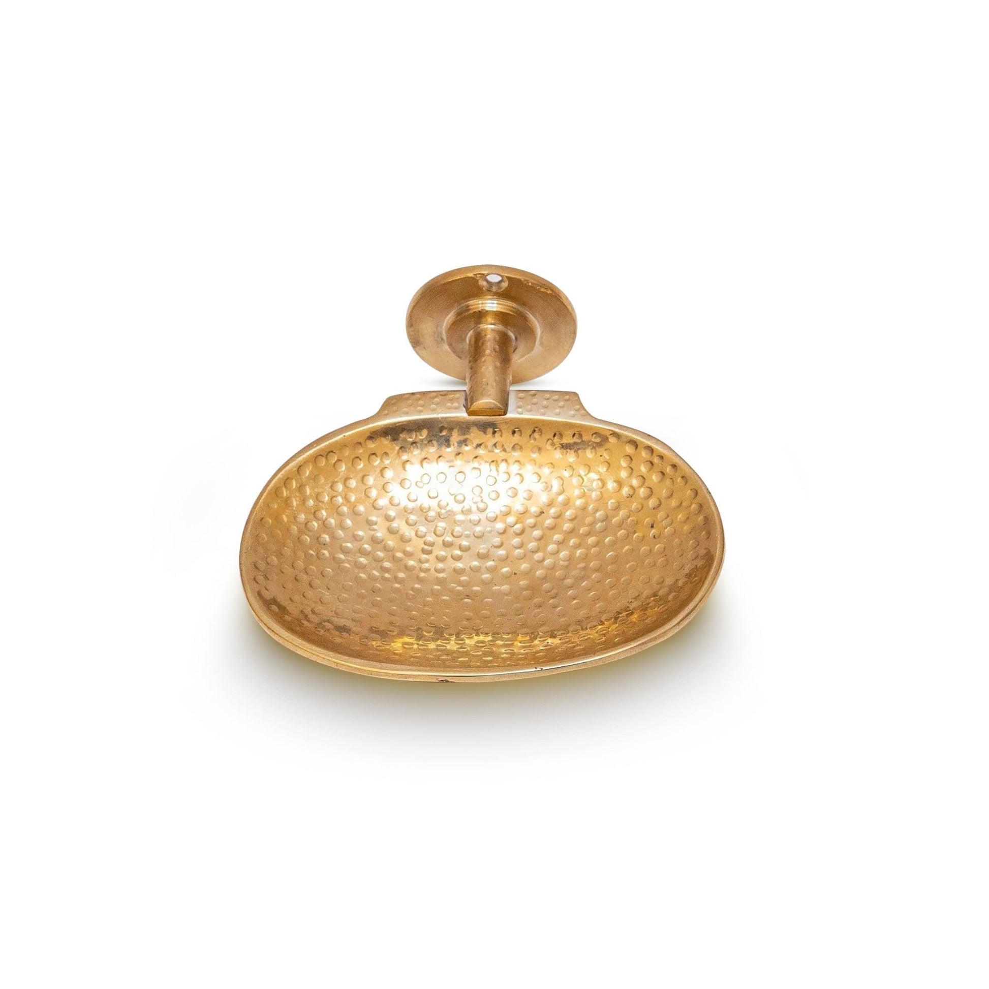 Hammered Brass Wall Mounted Soap Dish - Brasska