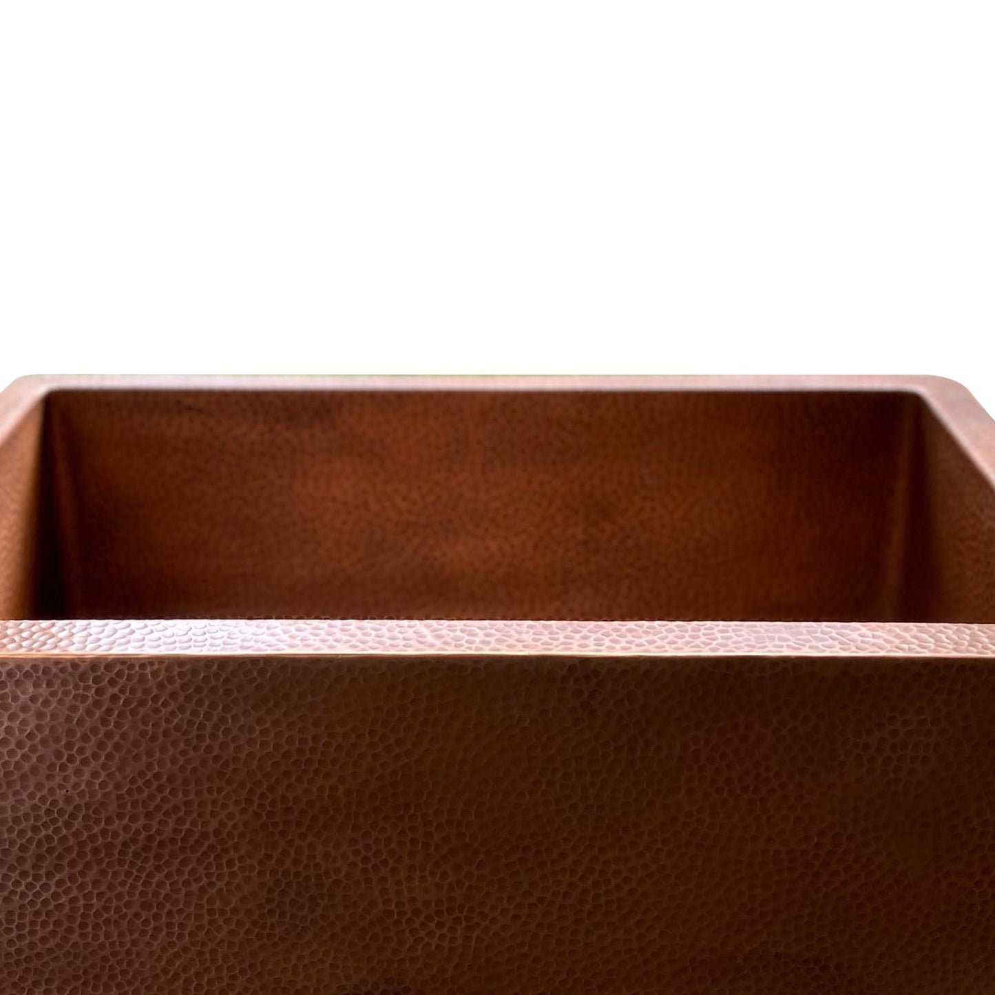 Hammered Copper Apron Front Single Bowl Kitchen Sink -Drif - Brasska