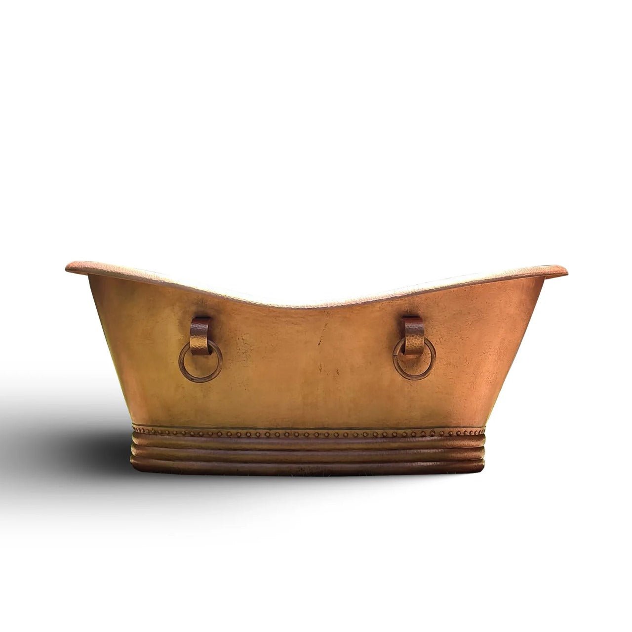 Hammered Copper Bathtub - Solid Hammered Copper Soaking Tub - Brasska