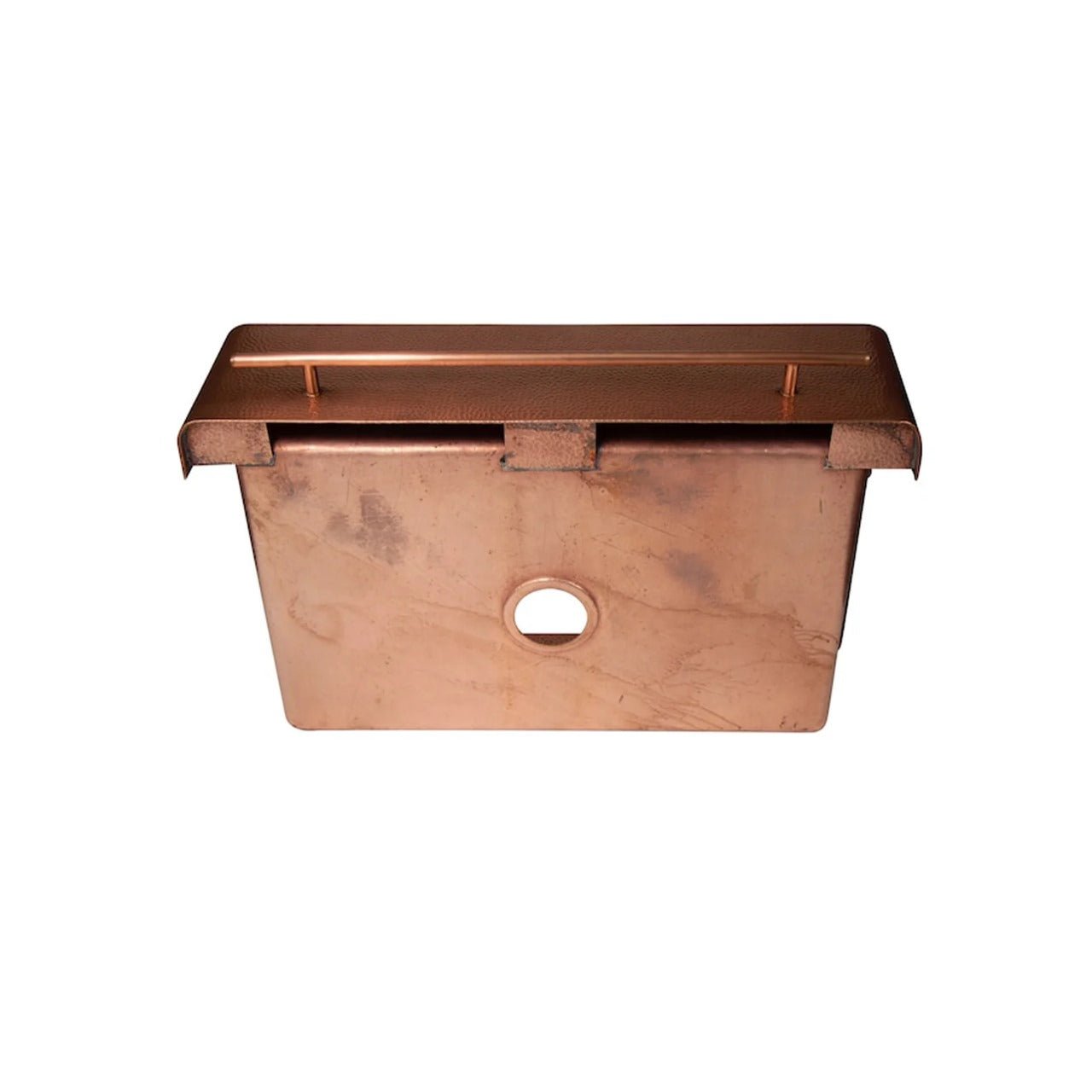 Hammered Copper Farmhouse Kitchen Sink – Single Bowl - Brasska