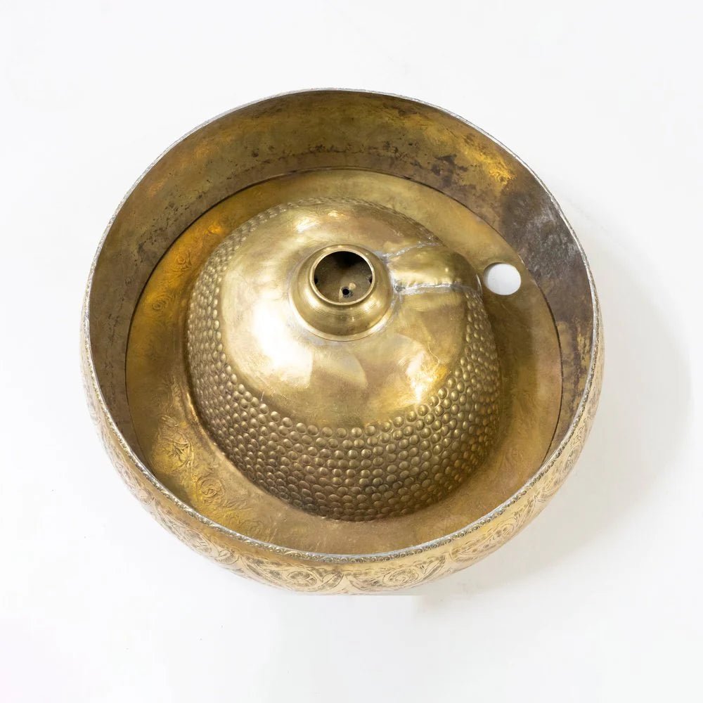 Handcrafted Engraved Oval Vessel Sink - Brasska