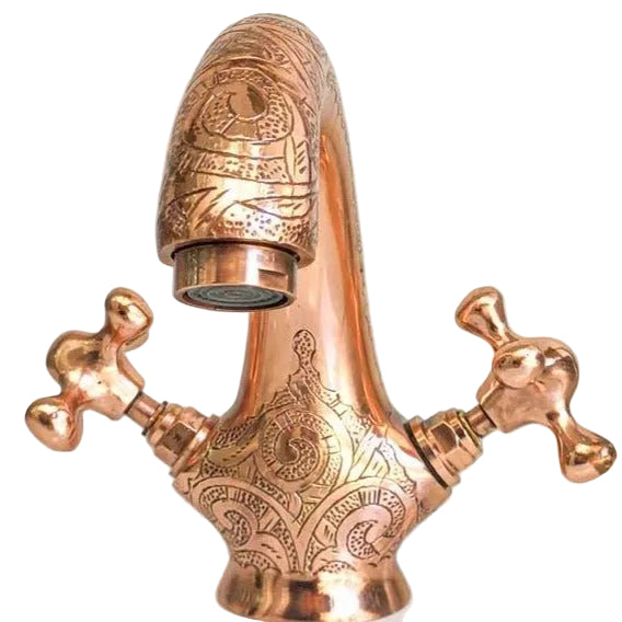 Handcrafted Powder Room Copper Faucet - Brasska