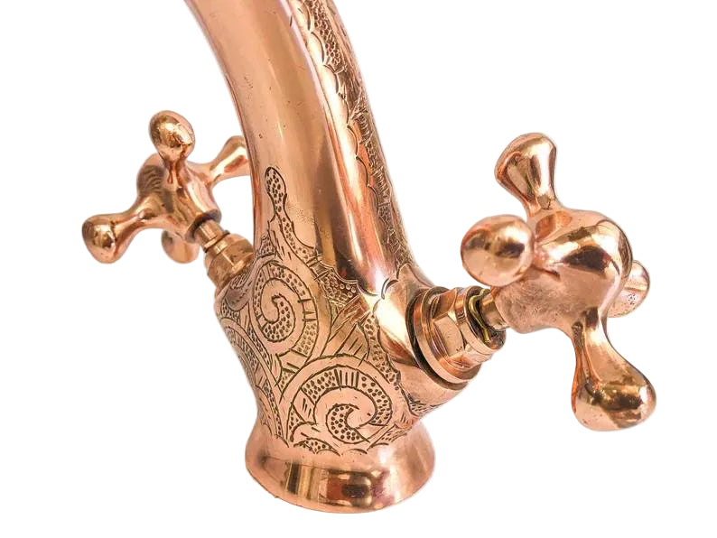 Handcrafted Powder Room Copper Faucet - Brasska