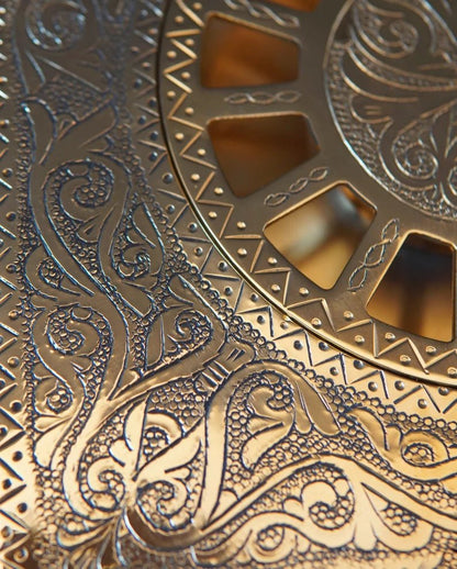 Handmade Copper Shower Drain Cover – Moroccan Engraved Siphon de Douche - Brasska