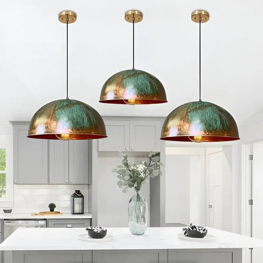 Handmade Hammered Copper Pendant Light – Moroccan Hanging Ceiling Lamp - Brasska