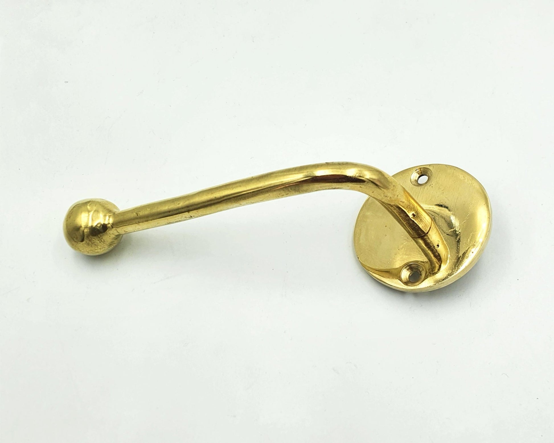 Handmade Unlacquered Brass Toilet Paper Holder – Minimalist Wall Mounted Bathroom Hardware - Brasska