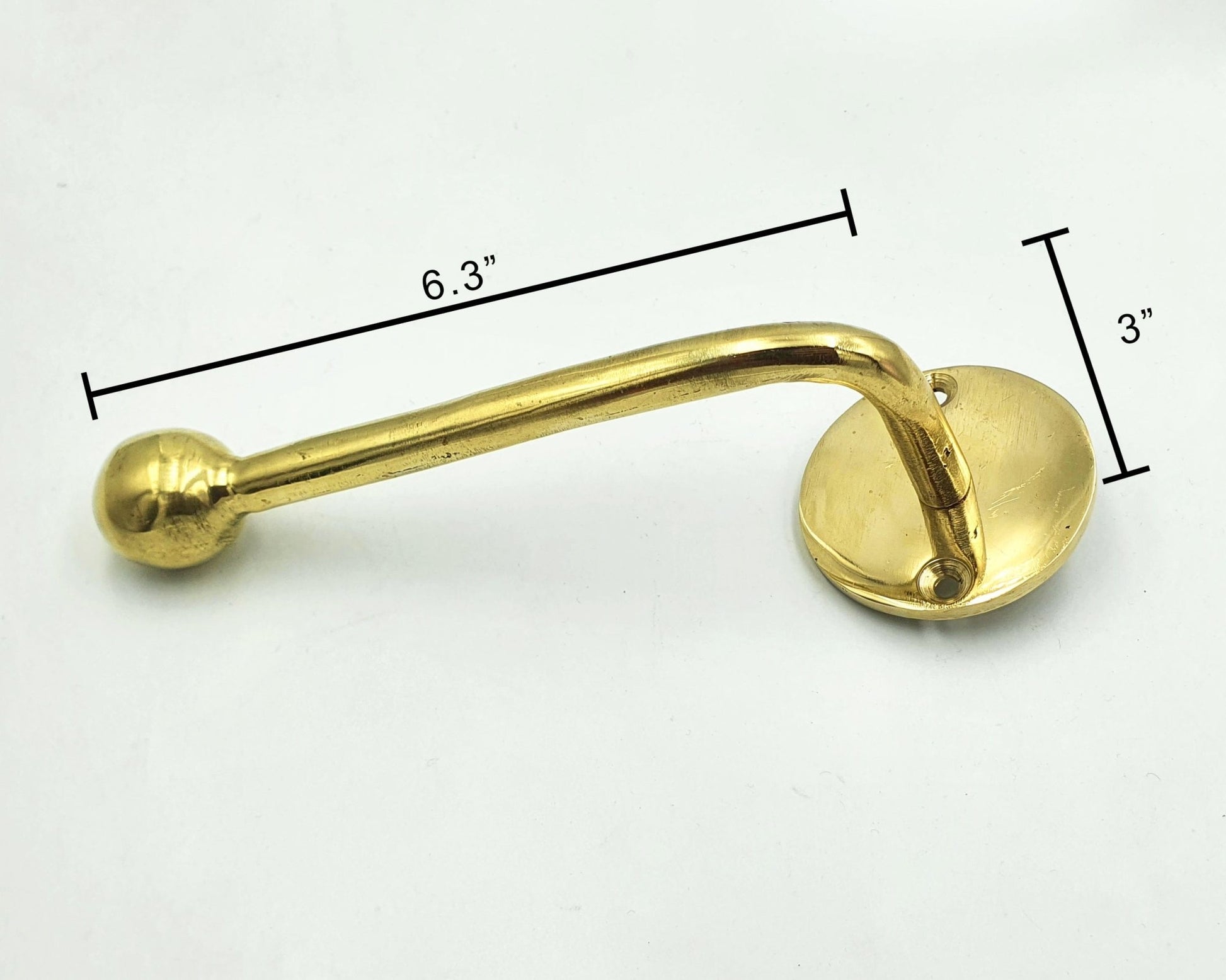 Handmade Unlacquered Brass Toilet Paper Holder – Minimalist Wall Mounted Bathroom Hardware - Brasska