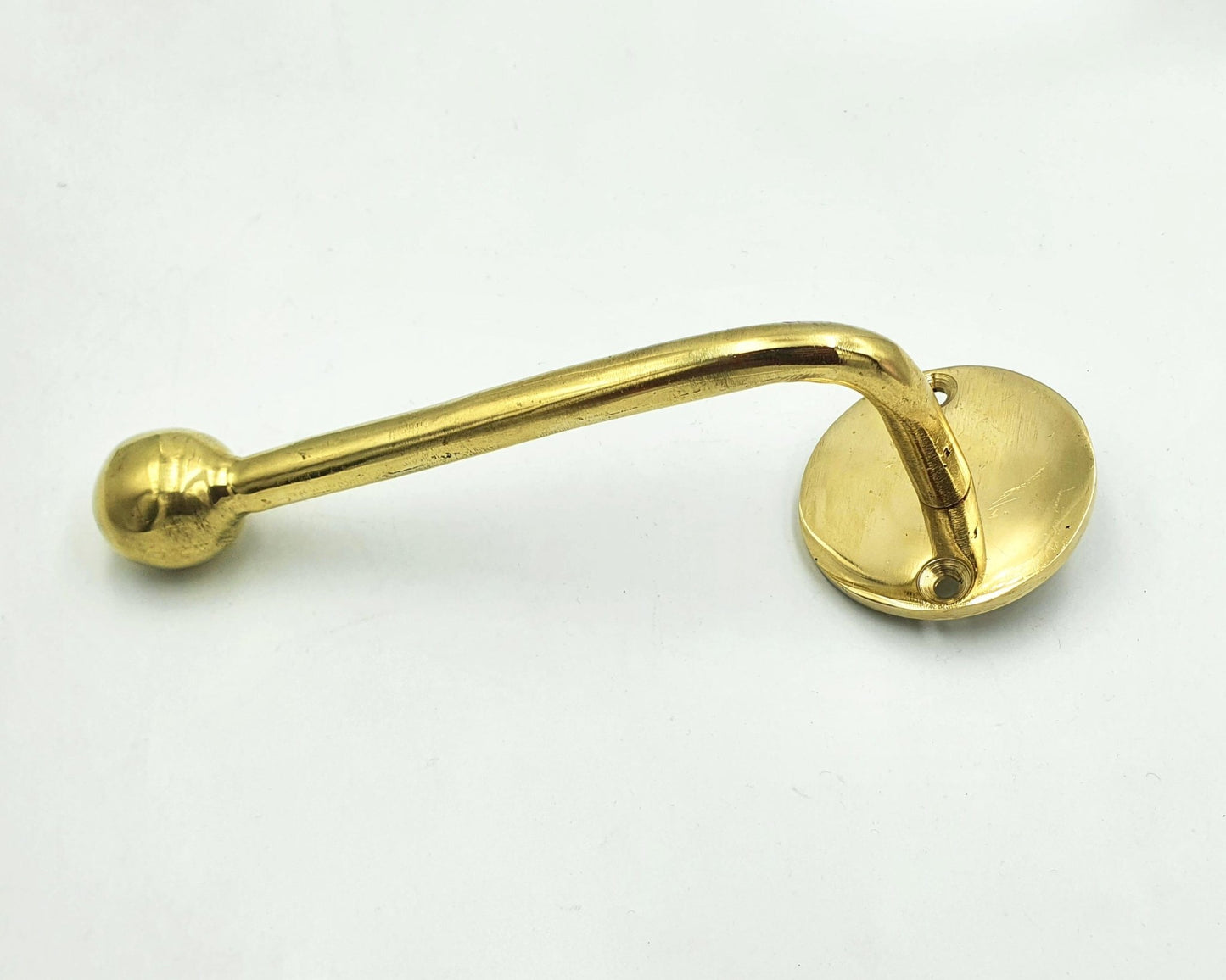 Handmade Unlacquered Brass Toilet Paper Holder – Minimalist Wall Mounted Bathroom Hardware - Brasska