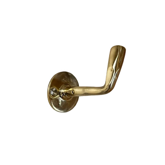 Handmade Unlacquered Brass Wall-Mounted Coat Hook - Brasska