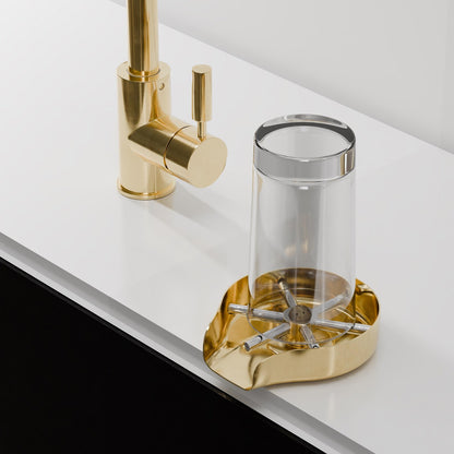 Unlacquered Brass Glass Rinser For Kitchen Sinks
