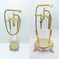 nlacquered Brass Tub Filler Bathtub Faucet with Hand Shower