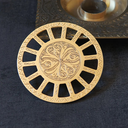 Handmade Copper Shower Drain Cover – Moroccan Engraved Siphon de Douche