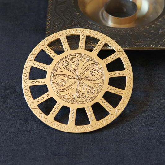 Handmade Copper Shower Drain Cover – Moroccan Engraved Siphon de Douche