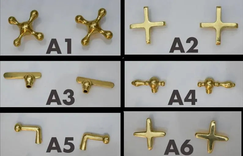 Wall Mounted Brass Bridge Faucet – Double Cross Handles