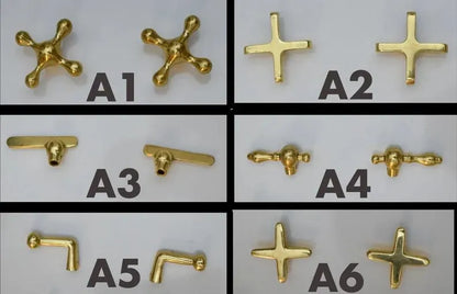 Wall Mounted Brass Bridge Faucet – Double Cross Handles