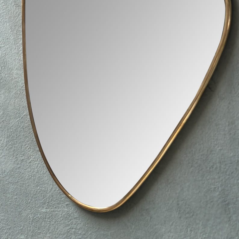 asymmetrical Wall Mirror - Brass Bathroom Mirror