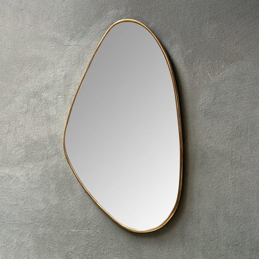 asymmetrical Wall Mirror - Brass Bathroom Mirror