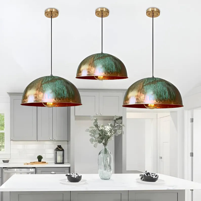 Handmade Hammered Copper Pendant Light – Moroccan Hanging Ceiling Lamp
