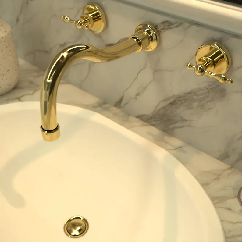 Handcrafted Brass Wall Mounted Faucet