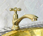 Hammered Brass Single Hole Faucet – Unlacquered Bathroom Tap