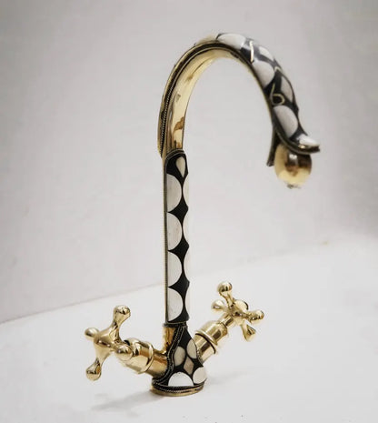 Artisan Brass Bathroom Faucet – Double Handle