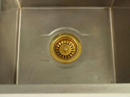 Unlacquered Brass Kitchen Sink Strainer – Handmade Basket Flange