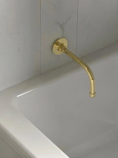 Solid Brass Wall-Mounted Bathtub Spout