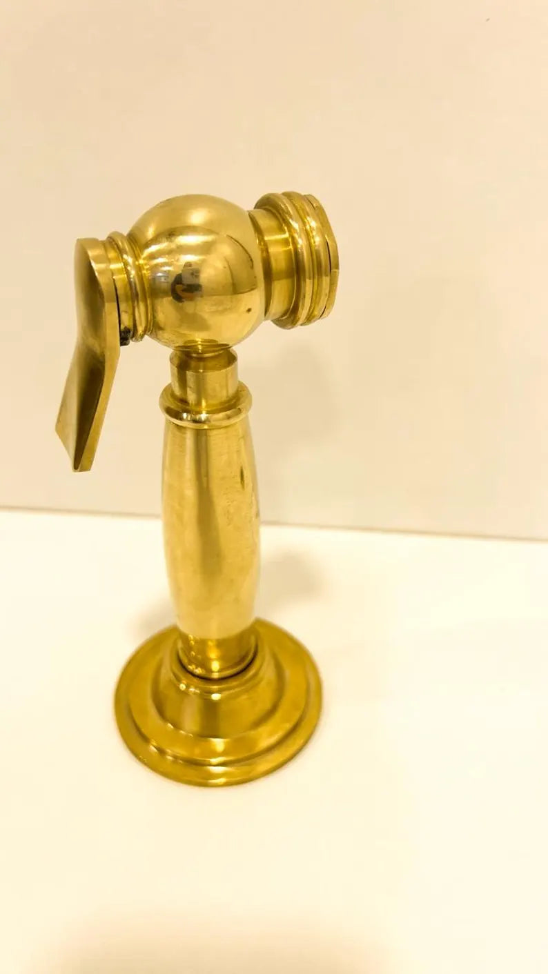 Uncoated solid brass side sprayer faucet, kitchen sprayer