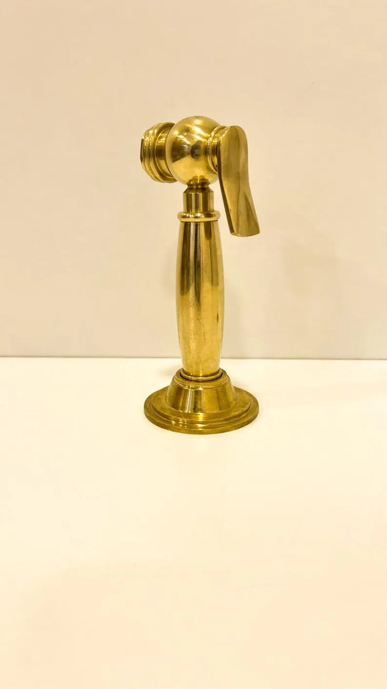 Uncoated solid brass side sprayer faucet, kitchen sprayer