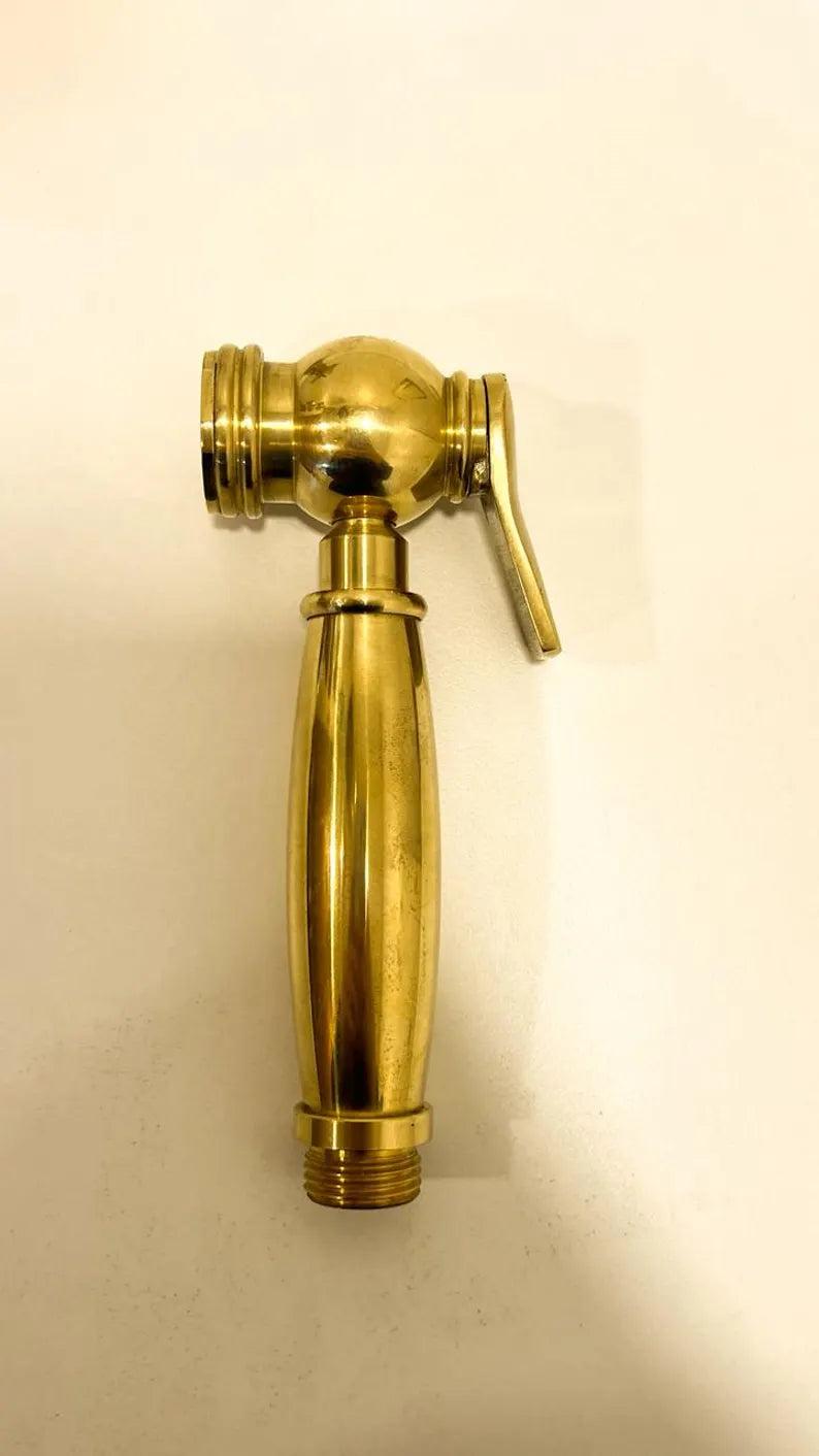Uncoated solid brass side sprayer faucet, kitchen sprayer