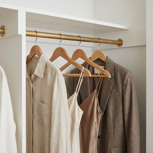 Solid Brass Closet Rail – Handmade Unlacquered Wardrobe Hanging Rod