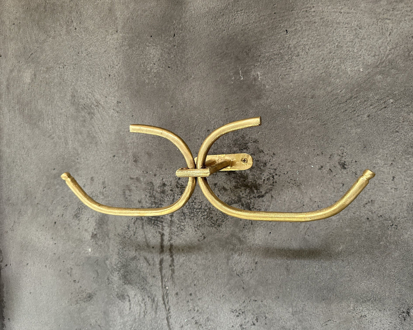 Double Brass Toilet Paper Holder – Handmade Wall Mounted Vintage Bathroom Fixture
