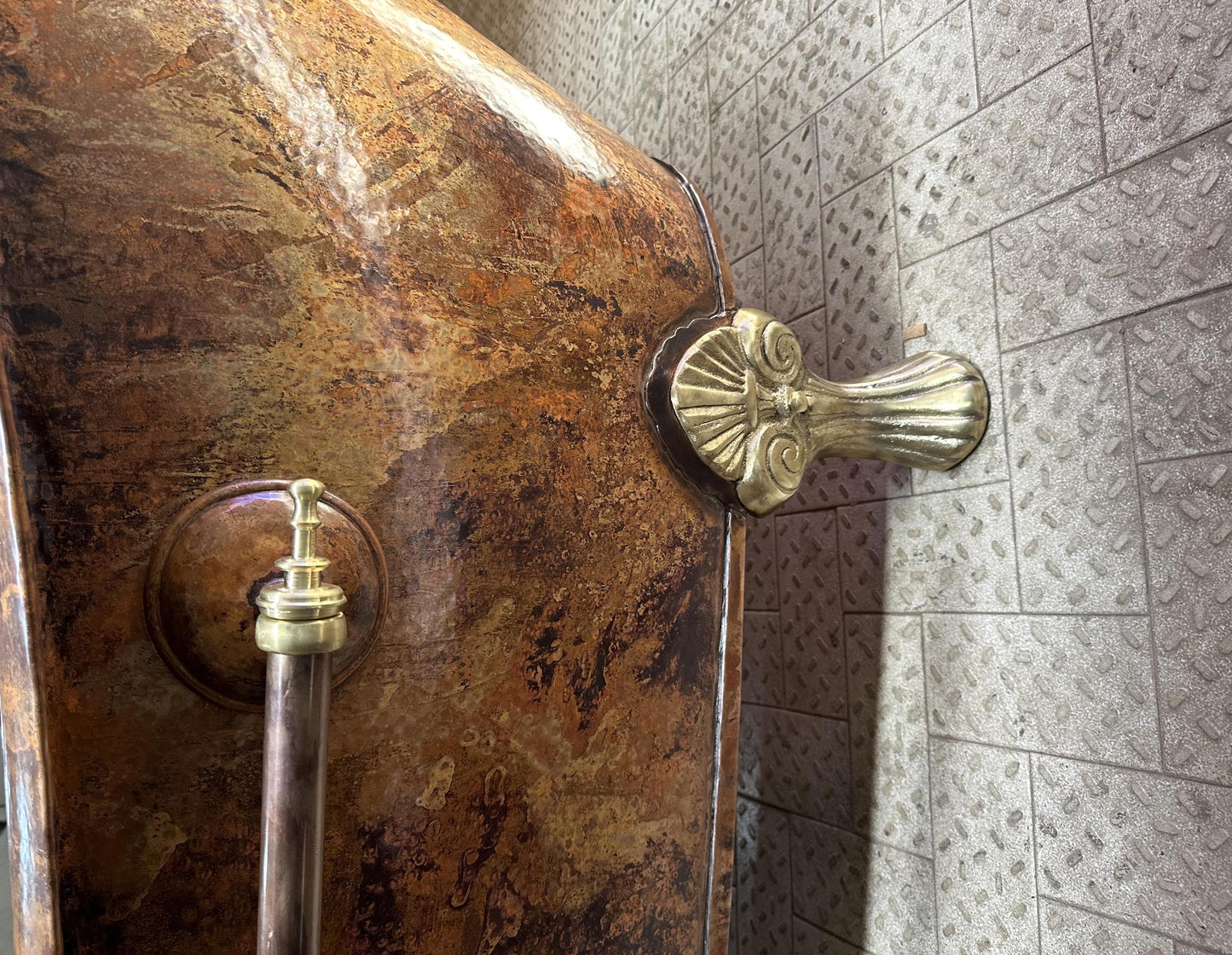 Clawfoot Copper Bathtub, Copper Soaking Tub With Patina Finish