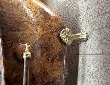 Clawfoot Copper Bathtub, Copper Soaking Tub With Patina Finish