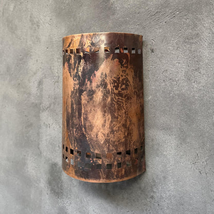 Half Round Wall Sconce Lamp, Copper Outdoor Wall Light Fixtures