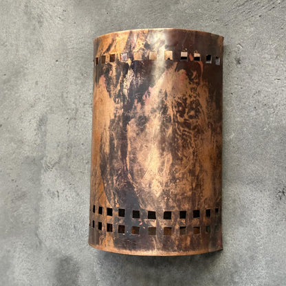 Half Round Wall Sconce Lamp, Copper Outdoor Wall Light Fixtures