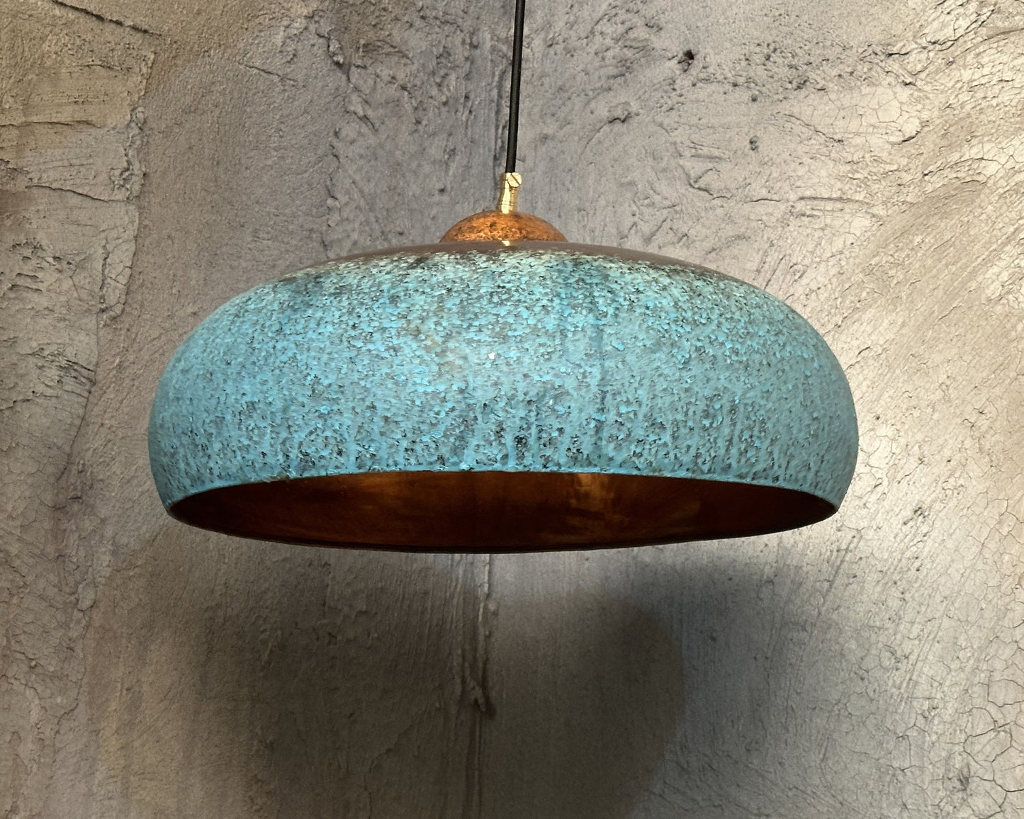 Blue Patina Copper Kitchen Island Lighting