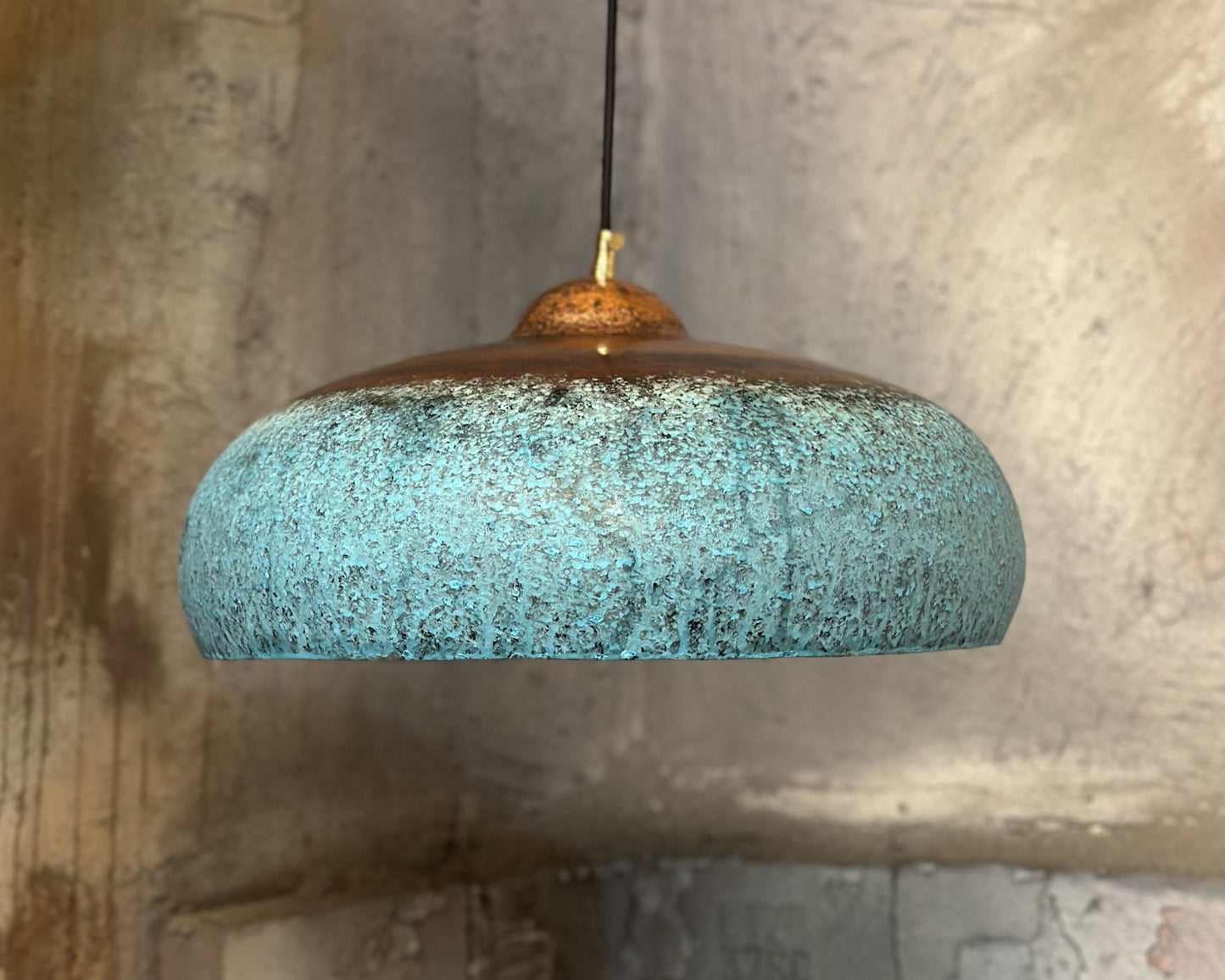 Blue Patina Copper Kitchen Island Lighting