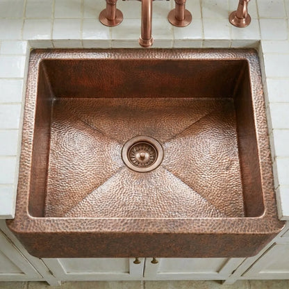 Single Apron Copper Farmhouse Sink -Lona