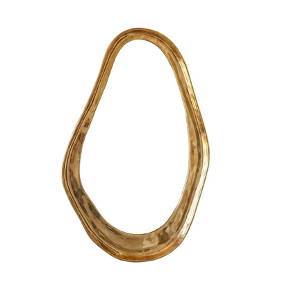 Irregular Brass Wall Mirror – Handmade Curved Vanity & Bathroom Decor - Brasska