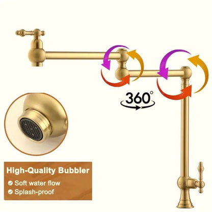 Brasska kitchen faucet with brushed nickel finish, single-handle design, ideal for modern kitchen sinks.