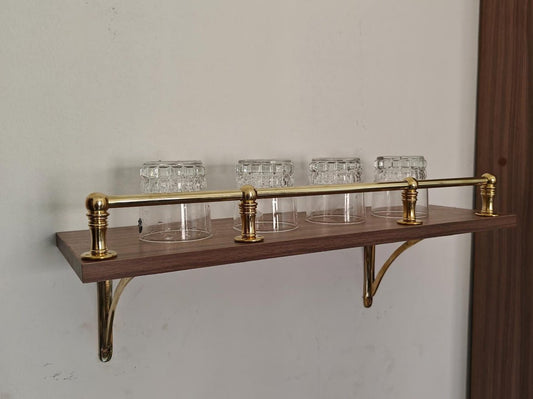 Luxury copper kitchen rack - elegant display for cups - Brasska