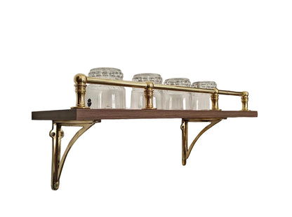 Luxury copper kitchen rack - elegant display for cups - Brasska