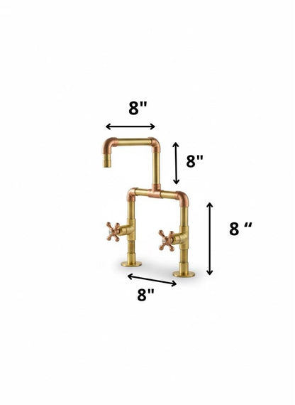 Luxury Handmade Kitchen Faucet | Solid Brass & Copper Mixer by BRASSKA - Brasska
