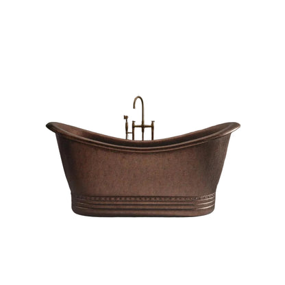 Medium Copper Freestanding Slipper Bathtub - Brasska